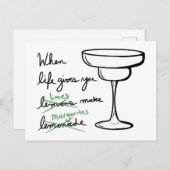 Das Leben gibt Lemons Limes machen Margaritas Postkarte (Vorne/Hinten)