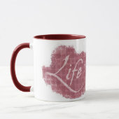 Das Leben gut verbrachte Maroon-Tasse Tasse (Links)
