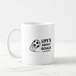 Das Leben handelt von Toren und Assists Lustiges F Kaffeetasse