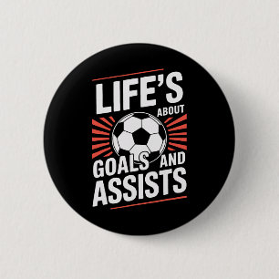 Das Leben handelt von Zielen und Ists Pitch Soccer Button