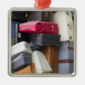 Das Leben hat viel Gepäck Silbernes Ornament (Vorne)