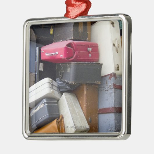 Das Leben hat viel Gepäck Silbernes Ornament (Links)