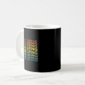 Das Leben hebt Motivation Zitat Kaffeetasse (Vorderseite Links)