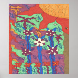 Das Leben im Abstrakten Garten Poster Printwerbung
