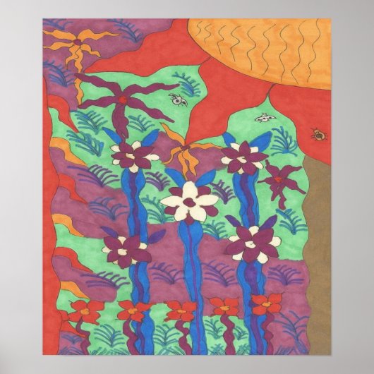 Das Leben im Abstrakten Garten Poster Printwerbung (Vorne)