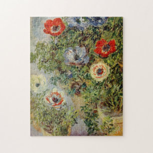 Das Leben im Anemones Monet Schöne Kunst Puzzle