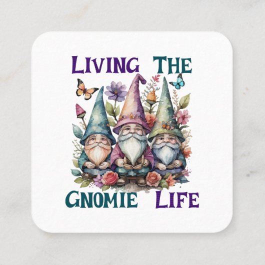 Das Leben im Binnenmarkt Quadratische Visitenkarte (Rückseite)