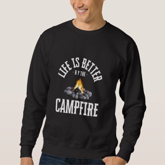 Das Leben im Camper-Camping wird besser durch das Sweatshirt (Vorderseite)