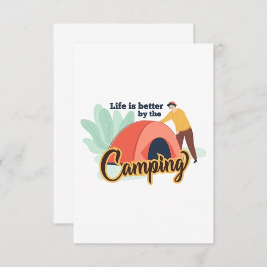 Das Leben im Camping ist besser durch das Camping Dankeskarte (Vorne/Hinten)