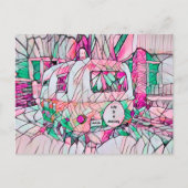 Das Leben im Campingplatz ist eine Reise, die einf Postkarte (Vorderseite)