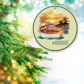 Das Leben im Fluss | Niedlicher Sloth Custom Keepa Keramik Ornament