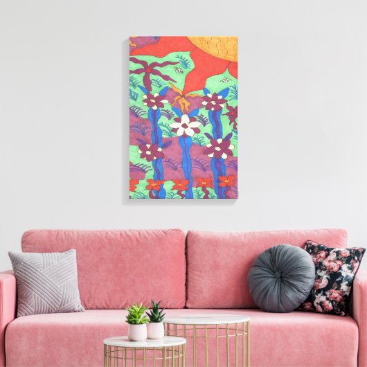 Das Leben im Garten Boho Kunstmuseum Leinwanddruck (Insitu (Wohnzimmer))