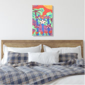 Das Leben im Garten Boho Kunstmuseum Leinwanddruck (Insitu (Schlafzimmer))