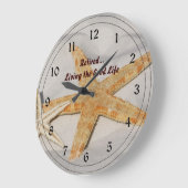 Das Leben im guten Leben Große Wanduhr (Winkel)