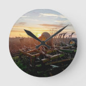 Das Leben im Herzen Runde Wanduhr (Vorderseite)