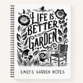 Das Leben im Personalisierten Garten ist besser Notizblock (Vorderseite)