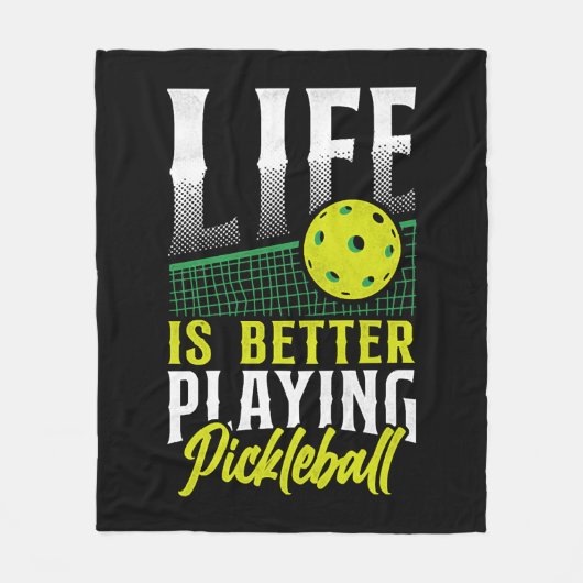 Das Leben im Pickleball ist besser Fleecedecke (Vorderseite)