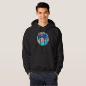 Das Leben im Retro-Stil ist am Strand sehr farbenf Hoodie (Vorne ganz)