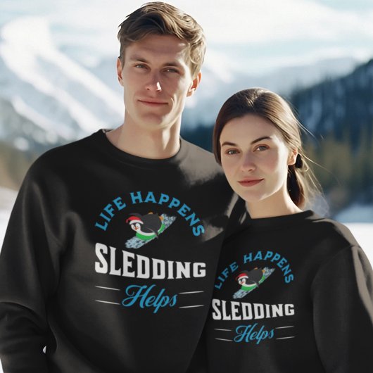 Das Leben im Schlitten Reiten Sweatshirt