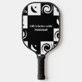Das Leben im Schwarzen und Weißen Planeten ist bes Pickleball Schläger (Vorderseite)