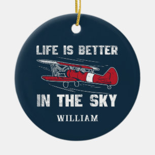 Das Leben im "Skies Pilot"-Weihnachtsalter ist bes Keramik Ornament
