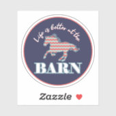 Das Leben im Stall ist besser - Zickzack Pferd im Aufkleber (Blatt)