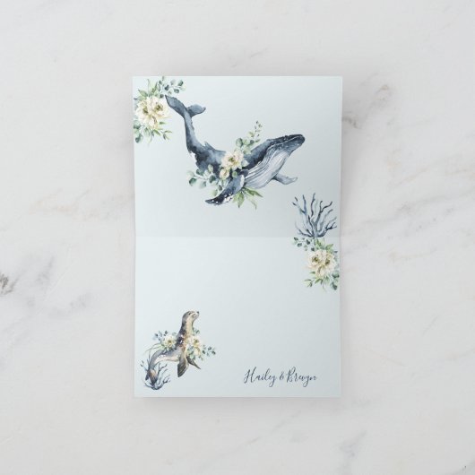 Das Leben im tropischen Ozean Danke, dass Sie Kart Dankeskarte (Innenseite)