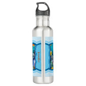 Das Leben im Wasser ist einfach Edelstahlflasche (Rückseite)
