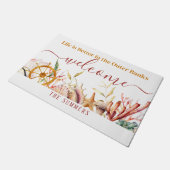 Das Leben in den Außenbanken ist besser, WILLKOMME Fußmatte (Schrägansicht)