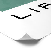 Das Leben in der arabischen Kalligrafie Minimalist Poster (Ecke)