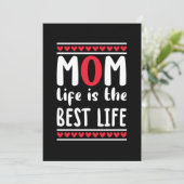 Das Leben in der Mama ist das beste Leben Einladung (Stehend Vorderseite)