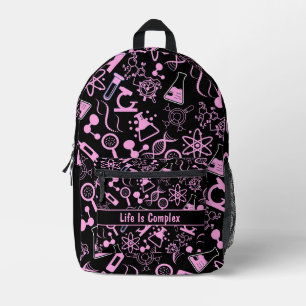 Das Leben in der modernen Biochemie in schwarz pin Bedruckter Rucksack