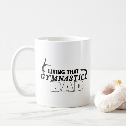 Das Leben in diesem Gymnastik-Vater, Gymnastik Lov Kaffeetasse (Mit Donut)