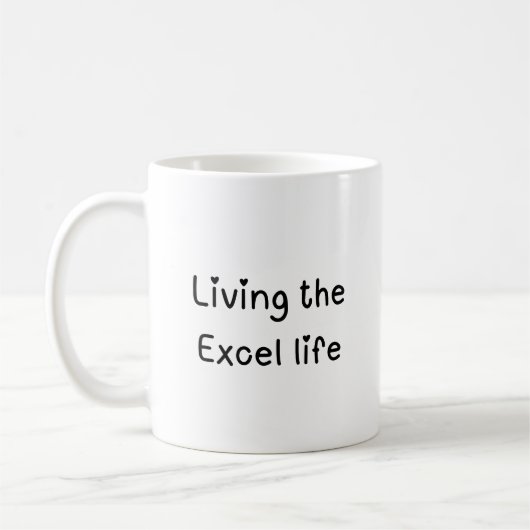 Das Leben in Excel Kaffeetasse (Links)