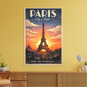 Das Leben in Paris Leinwanddruck