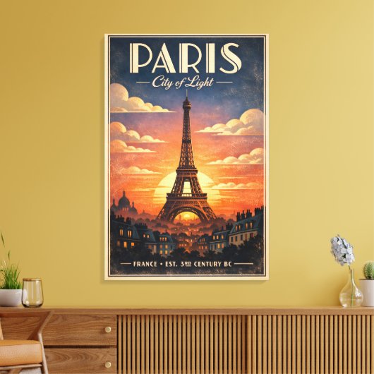 Das Leben in Paris Leinwanddruck (Insitu (Wohnzimmer))