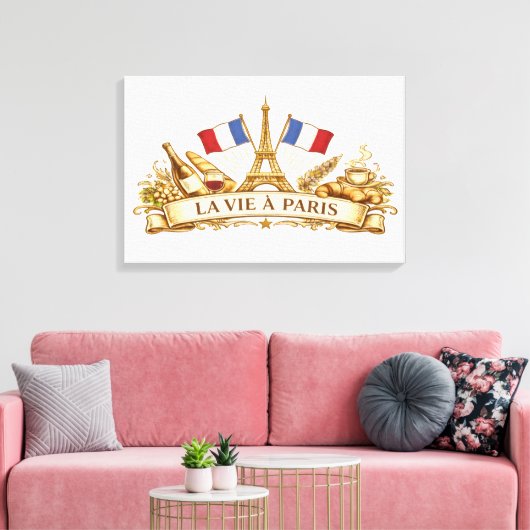 Das Leben in Paris Leinwanddruck (Insitu (Wohnzimmer))