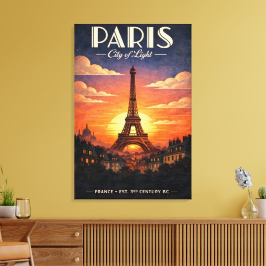 Das Leben in Paris Leinwanddruck (Insitu (Wohnzimmer))