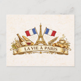 Das Leben in Paris Postkarte