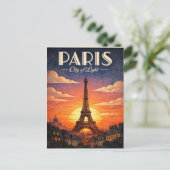 Das Leben in Paris Postkarte (Stehend Vorderseite)