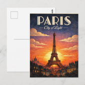 Das Leben in Paris Postkarte (Vorne/Hinten)