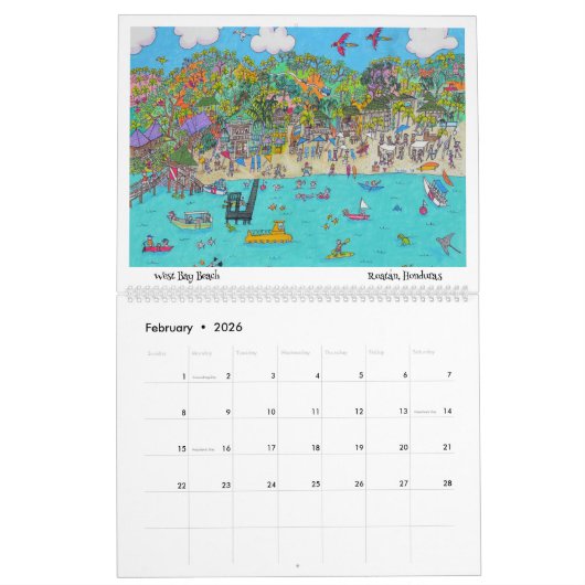 Das Leben in Roatan ist besser Kalender (Feb 2026)