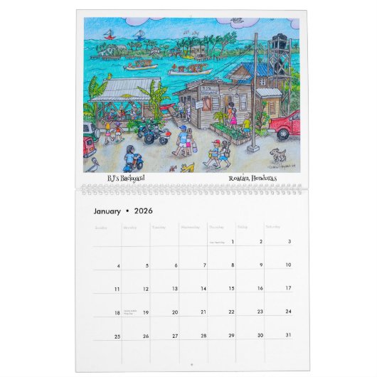 Das Leben in Roatan ist besser Kalender (Jan 2026)