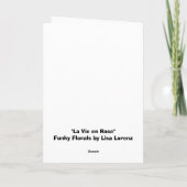 Das Leben in Rose Greeting/Note Card Karte (Rückseite)