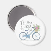 Das Leben inspirieren ist eine schöne Reise | Magn Magnet (Vorderseite/Rückseite)