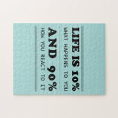 Das Leben ist 10%, was mit einem Motivierend Zitat Puzzle (Horizontal)