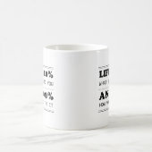 Das Leben ist 10%, was passiert Motivierend Zitat Kaffeetasse (Mittel)