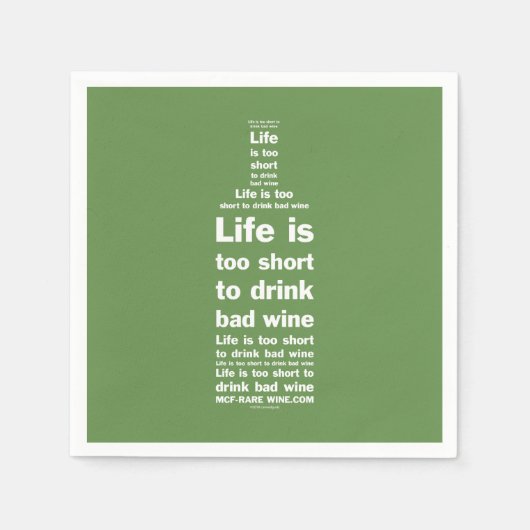 Das Leben ist 2 kurze Servietten 3 (Vorderseite)