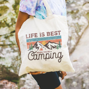 Das Leben ist am besten, wenn du Camping-Inspirati Tragetasche
