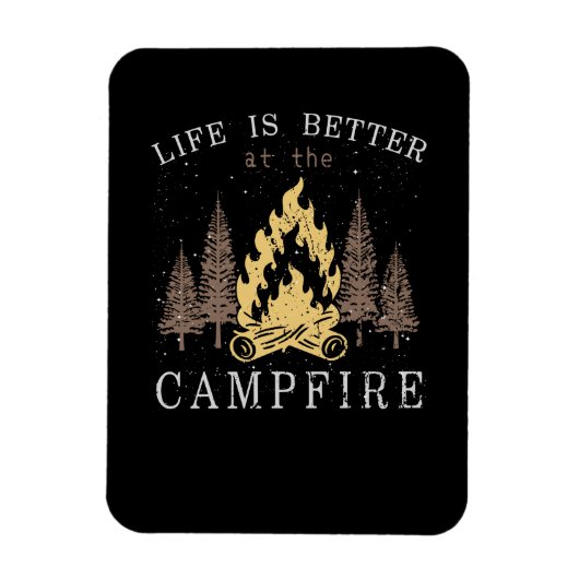Das Leben ist am Lagerfeuer besser Magnet (Vertikal)
